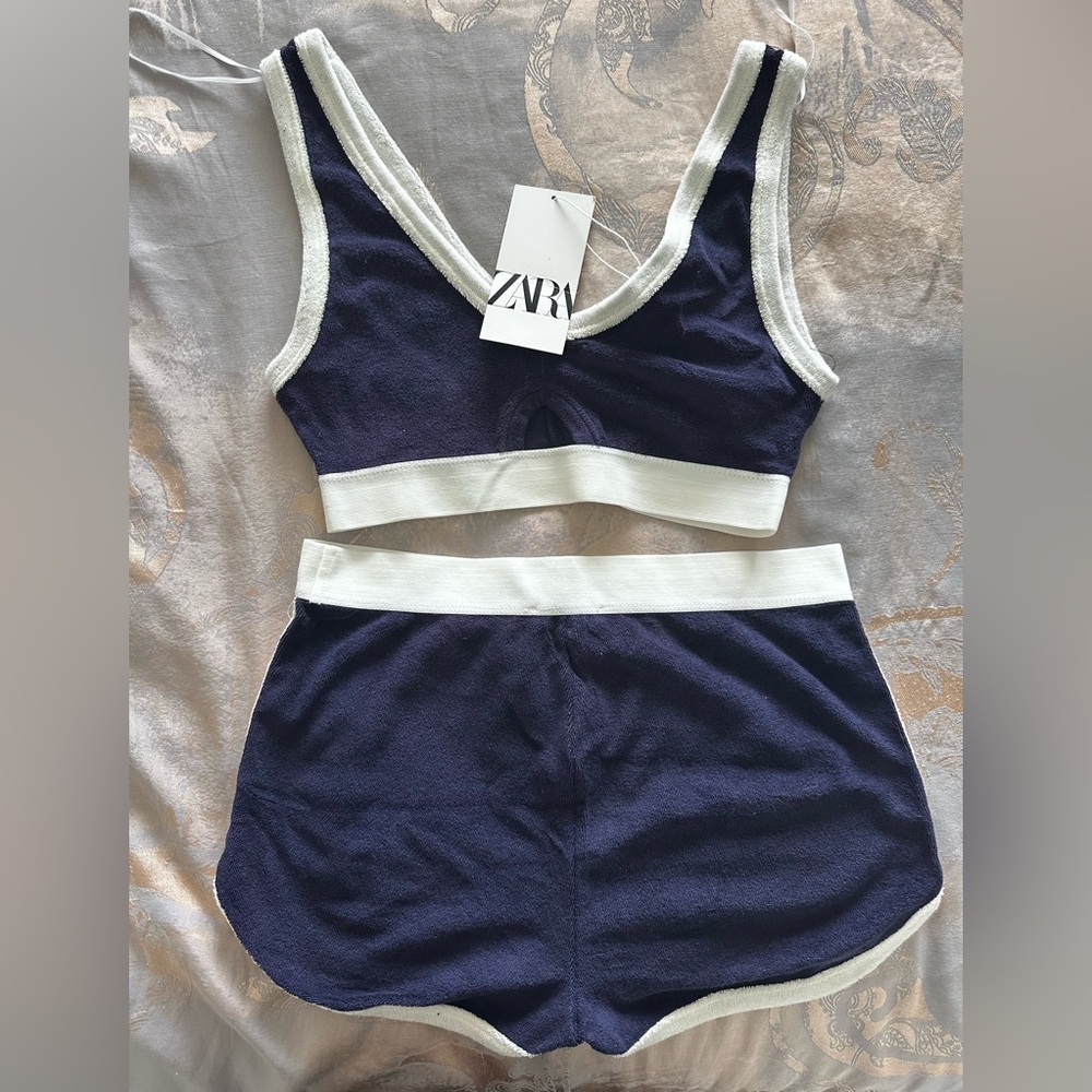 Zara Midnight Blue and Ivory Lounge Set - Picture 5 of 5